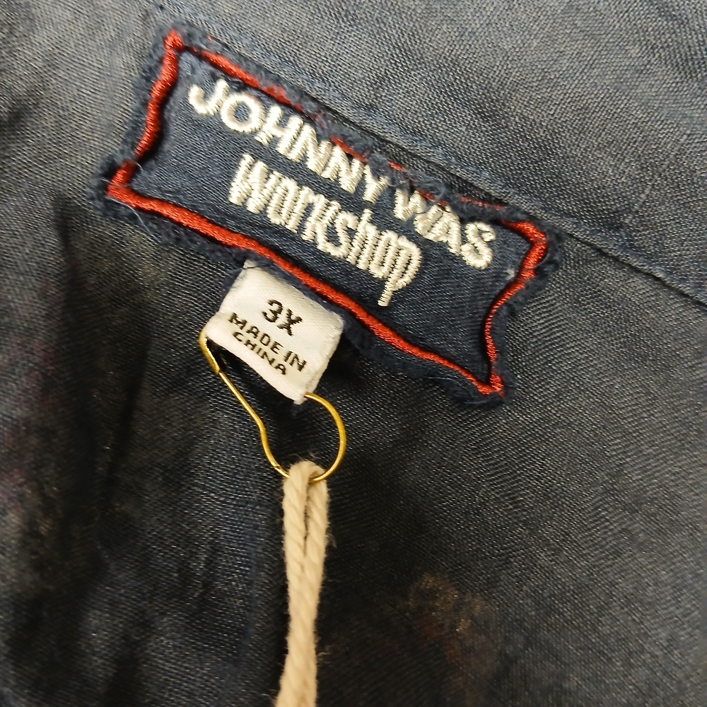 NWT Johnny Was Navy Blue Kimono Blouse - Picture 6 of 9